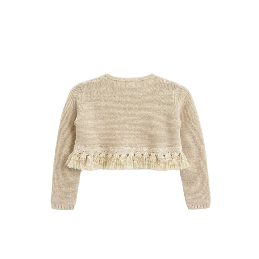 Copri spalle con trim beige