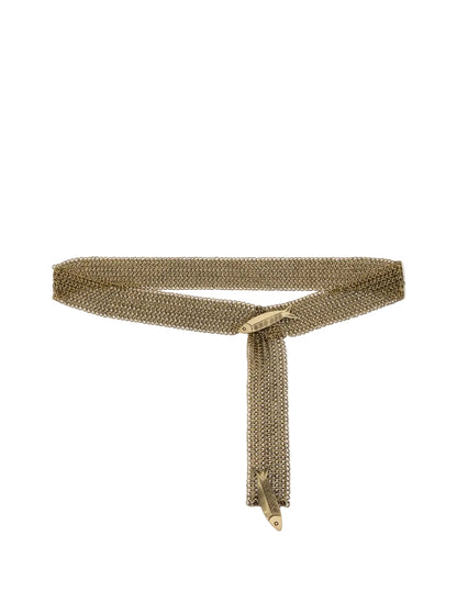 Cintura in maglia metallica oro