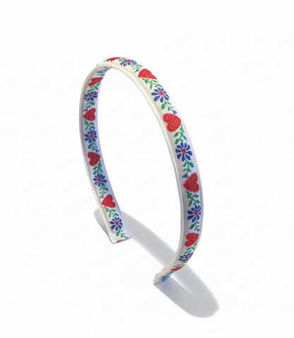 Cerchietto cuori e fiori