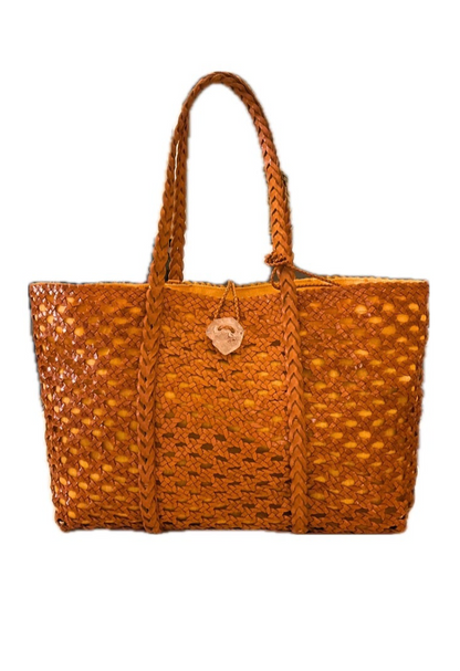 orange leather bag IACOBELLA