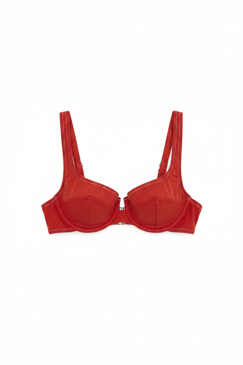 Brigitte Top Rosso Corallo
