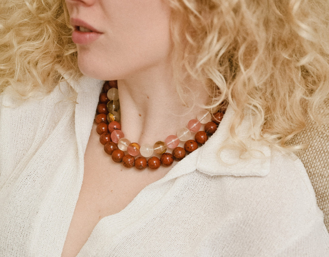 Diaspro rosso bold COLLANINE COLORATE