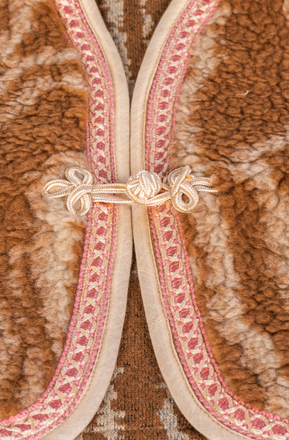 Baby Juno wool vest with trim LE TRE SARTE