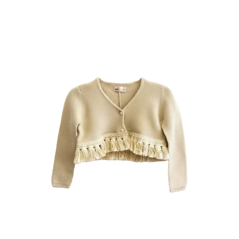Copri spalle con trim beige