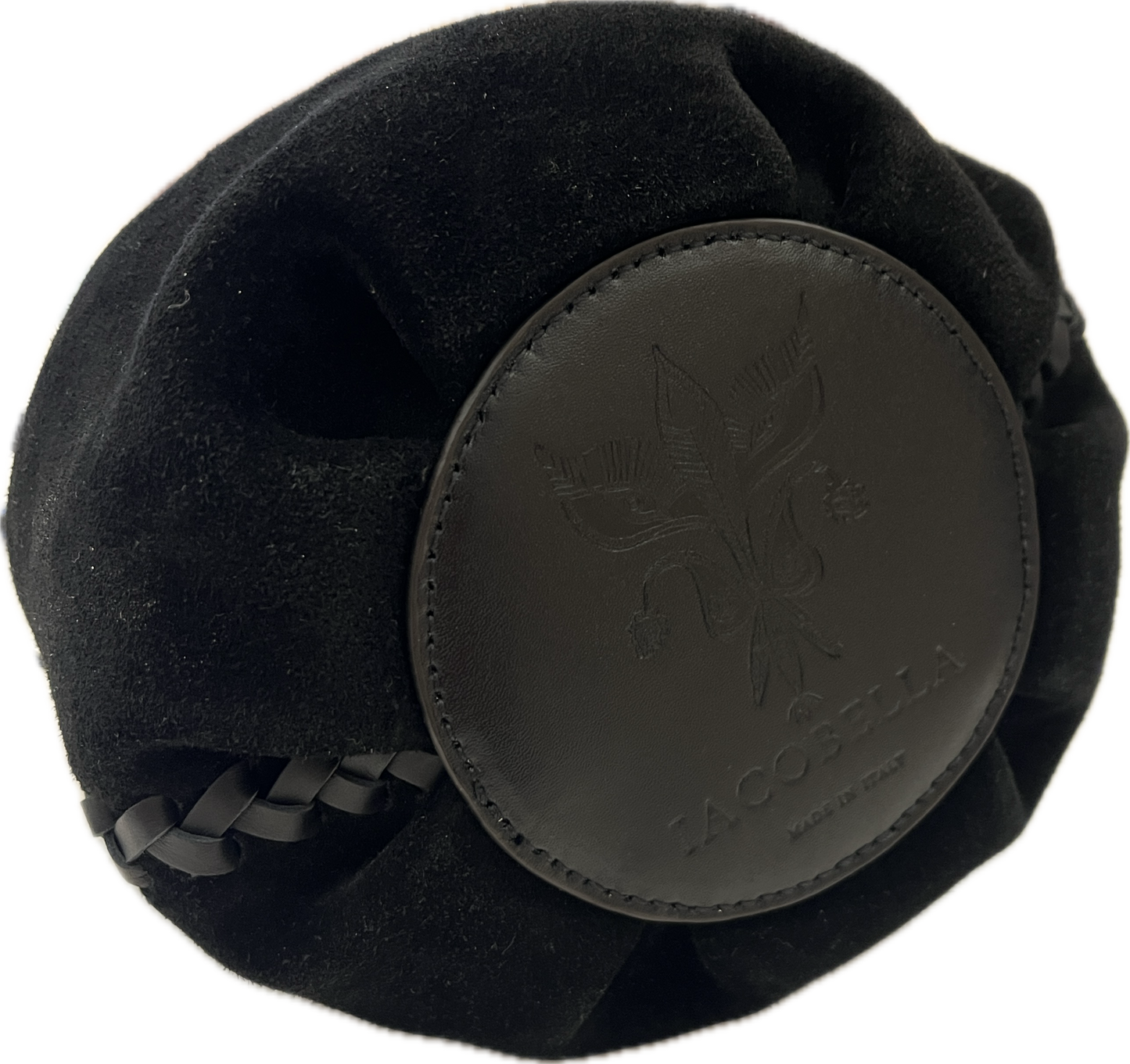 Nirmala Bucket Black Suede IACOBELLA