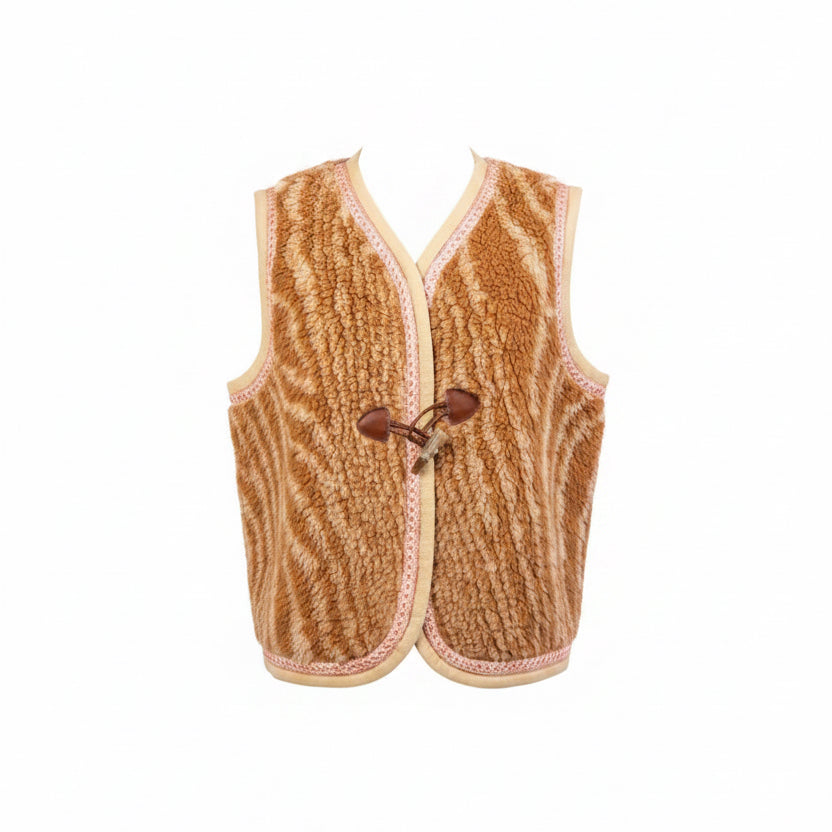 Juno wool vest with trim