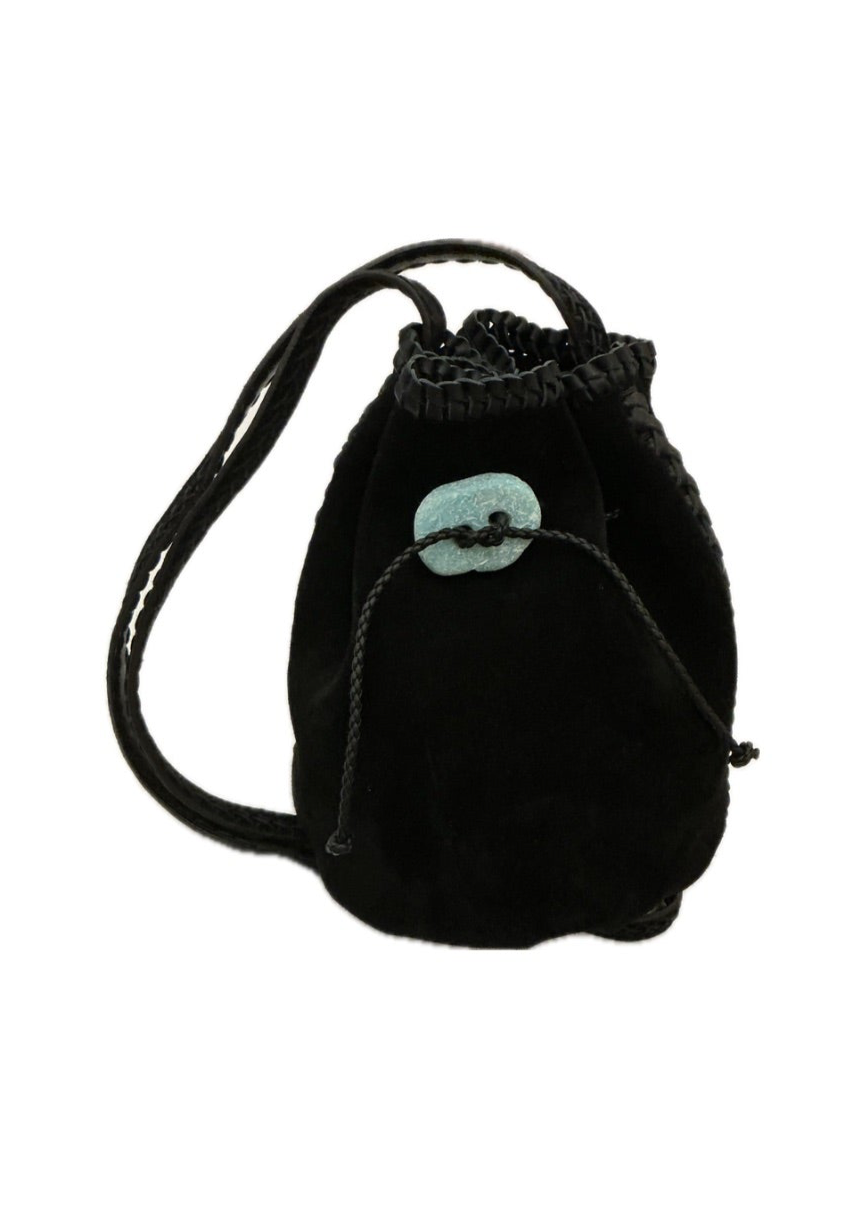 Nirmala Bucket Black Suede IACOBELLA