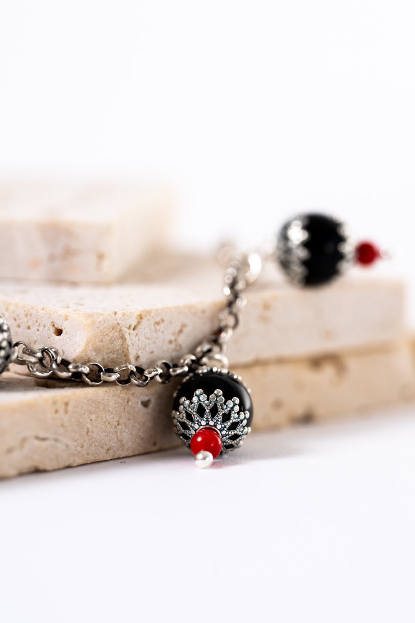 Bracciale Con Cocco e Corallo HOROS