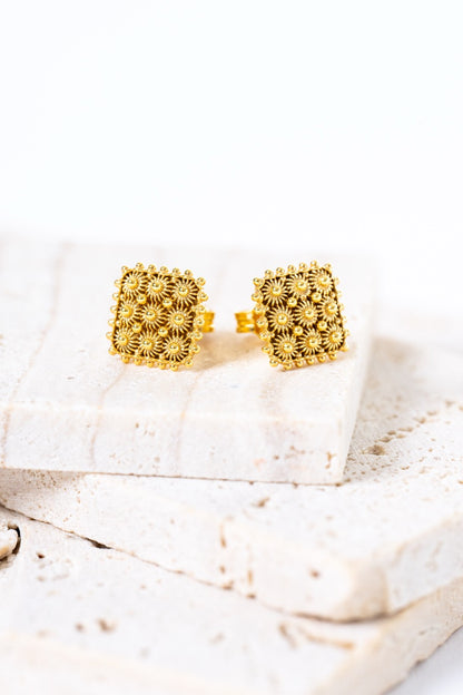 Orecchini Nido D’ape Dorato HOROS