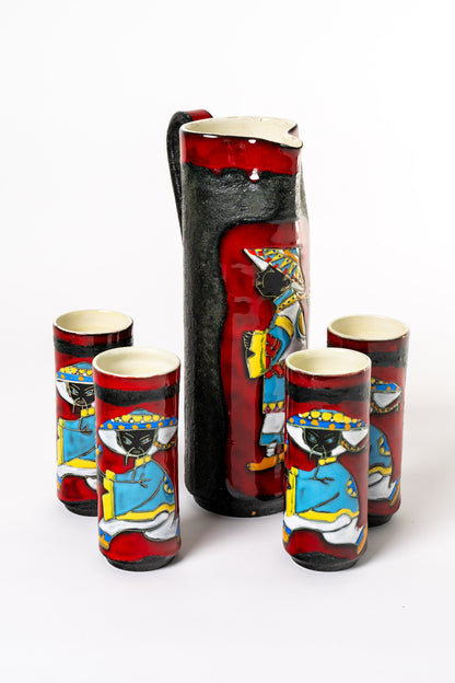 Set brocca e bicchieri orientali Teresa Cercava