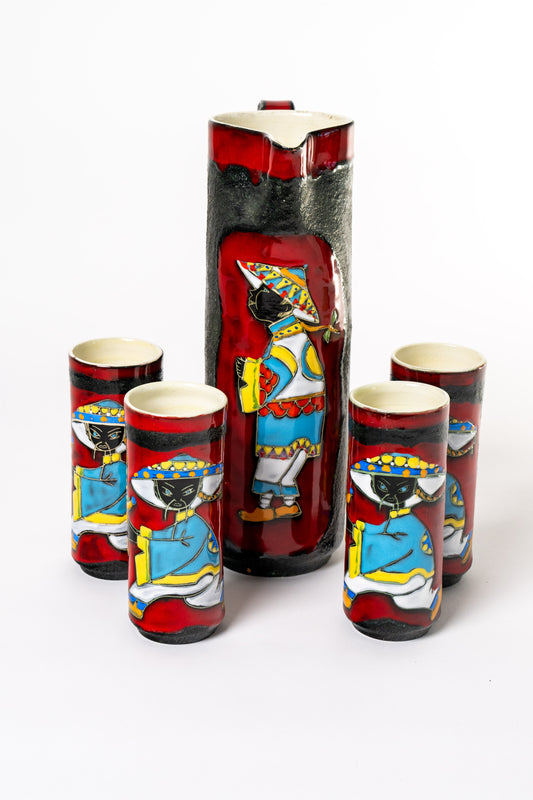 Set brocca e bicchieri orientali Teresa Cercava