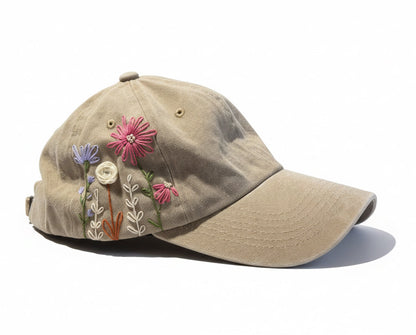 Baseball hat ricamo fiori