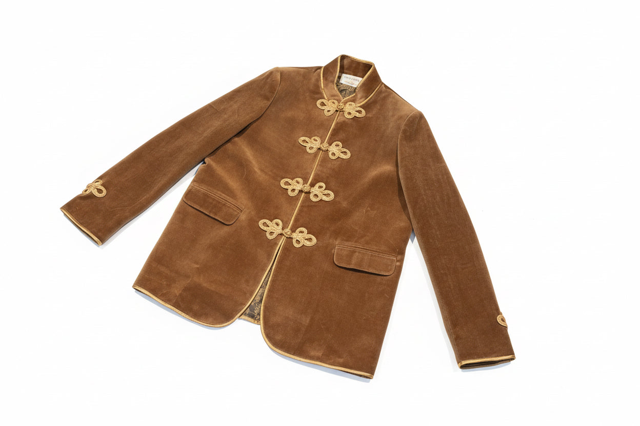 Rufina beige velvet jacket