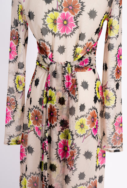 Mesh Dress fiori VERNISSE