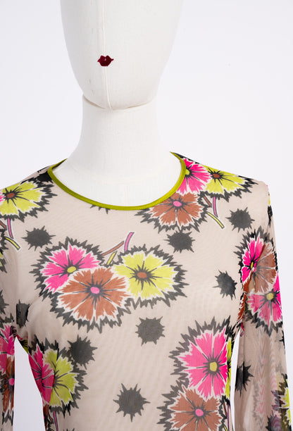 Mesh Dress fiori VERNISSE