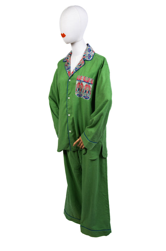 Pyjama flanella verde MANIN