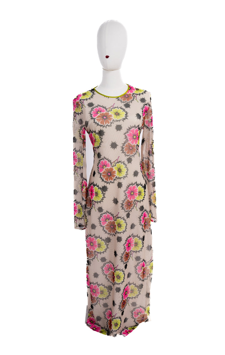 Mesh Dress fiori VERNISSE