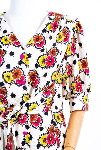 Oopsy daisy balloon Dress fiori e pois bianco Vernisse