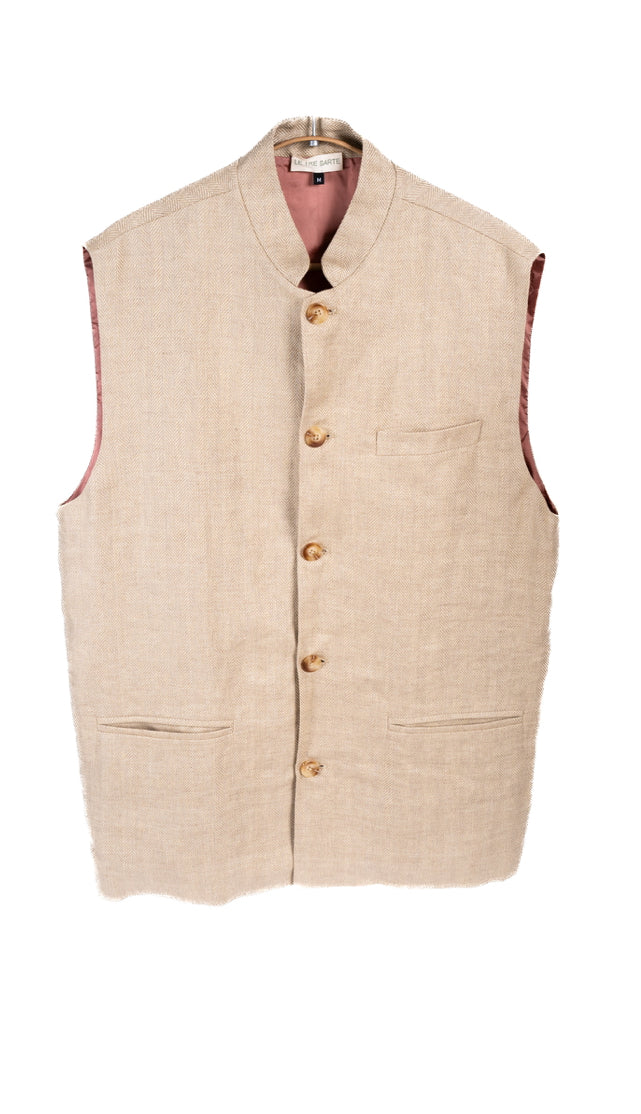 Ottaviano linen vest man LE TRE SARTE