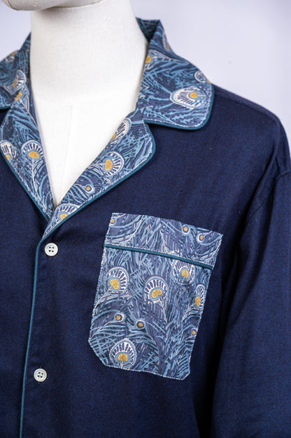 Pyjama flanella blu MANIN