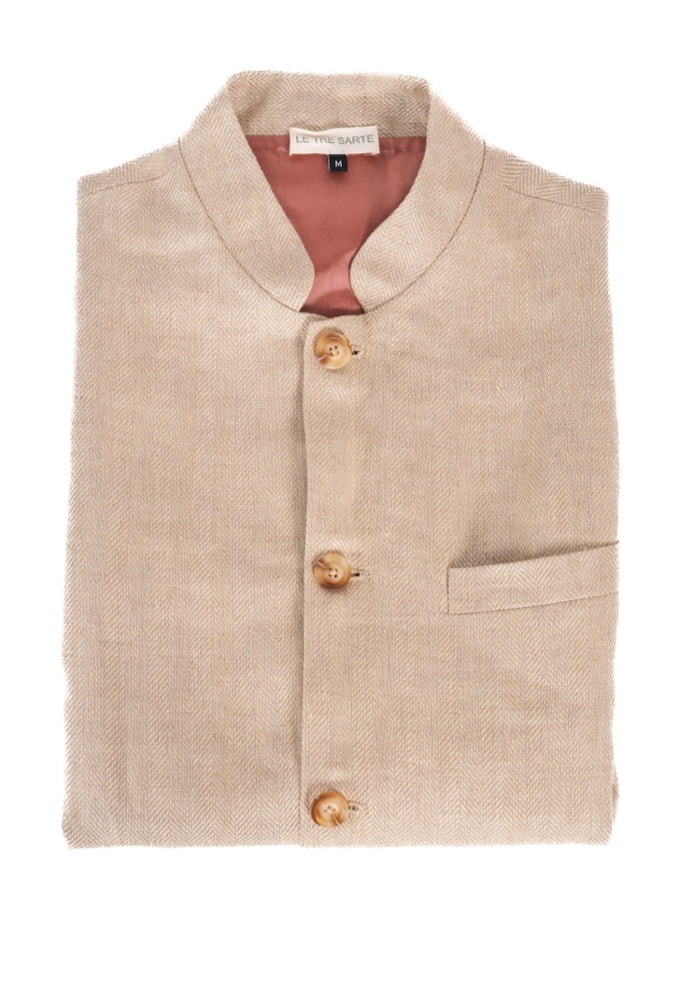 Ottaviano linen vest man LE TRE SARTE