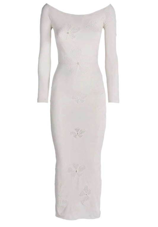 Monogram Dress white Maccapani