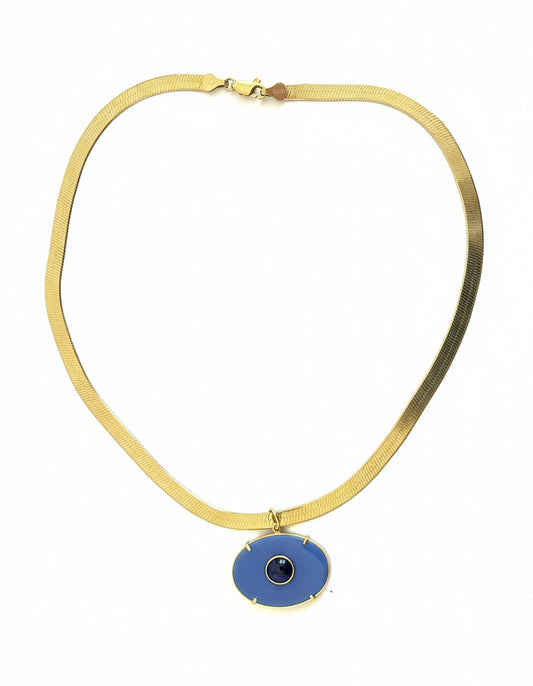 Collana snake grande con occhio