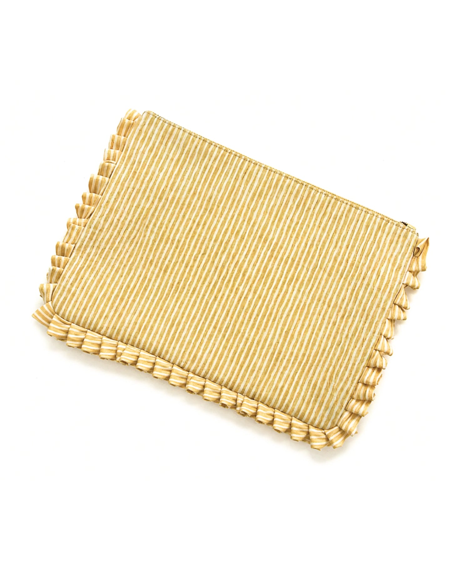 Pochette grande a righe gialle