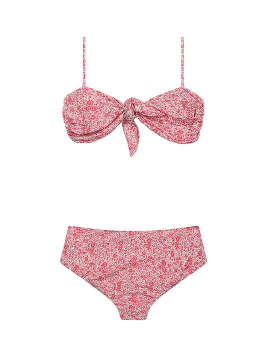 Bikini knot women red fish