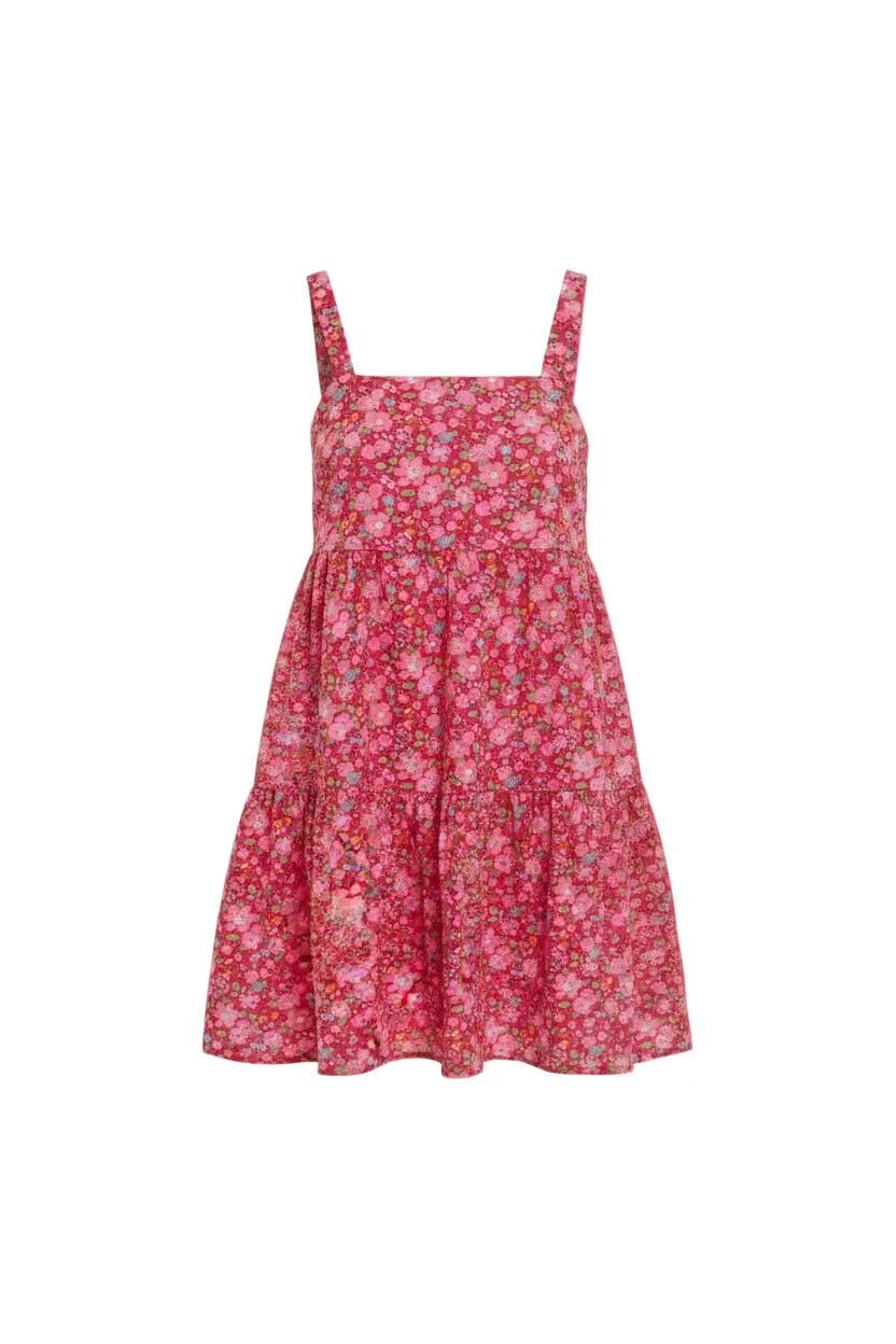 Short liberty flounce dress RED FISH dress