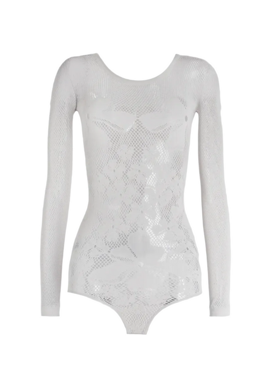 Monogram white bodysuit Maccapani