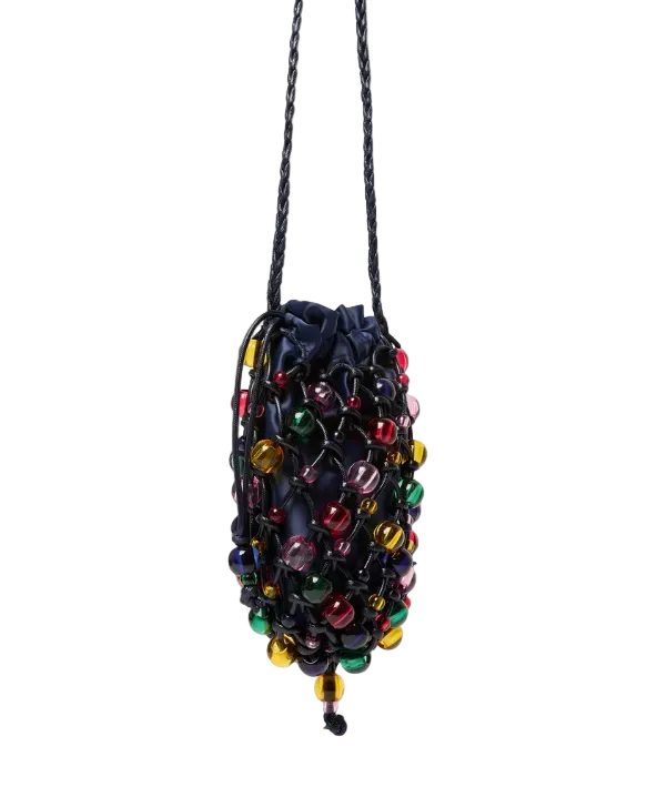 Borsa in cotone crochet con sfere