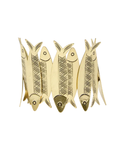Bracciale pesci in metallo oro